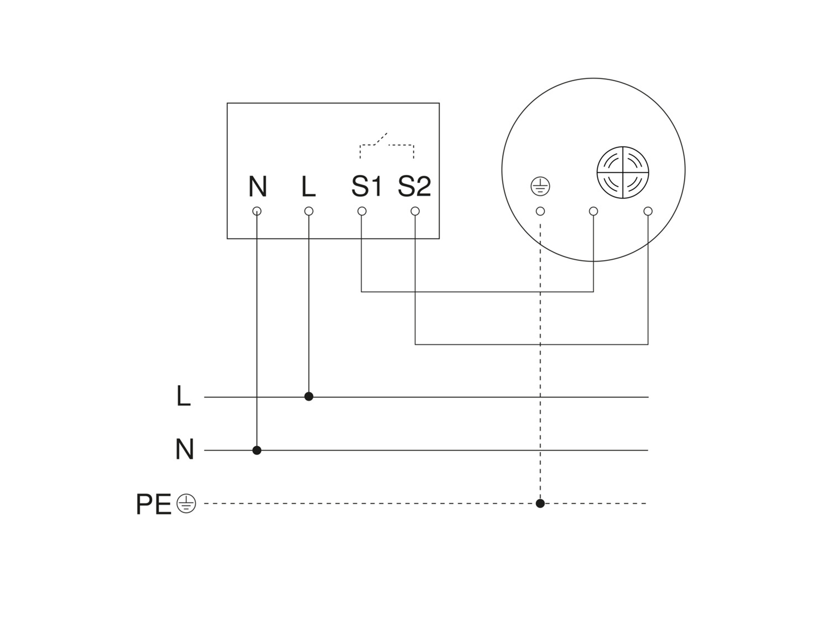 Infračervený senzor pohybu IS 345 PF bez potenciálu, podomítkový, bílý