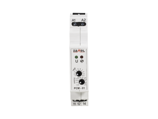 Časové relé PCM-01/U zpožděné sepnutní 12-240V AC/DC