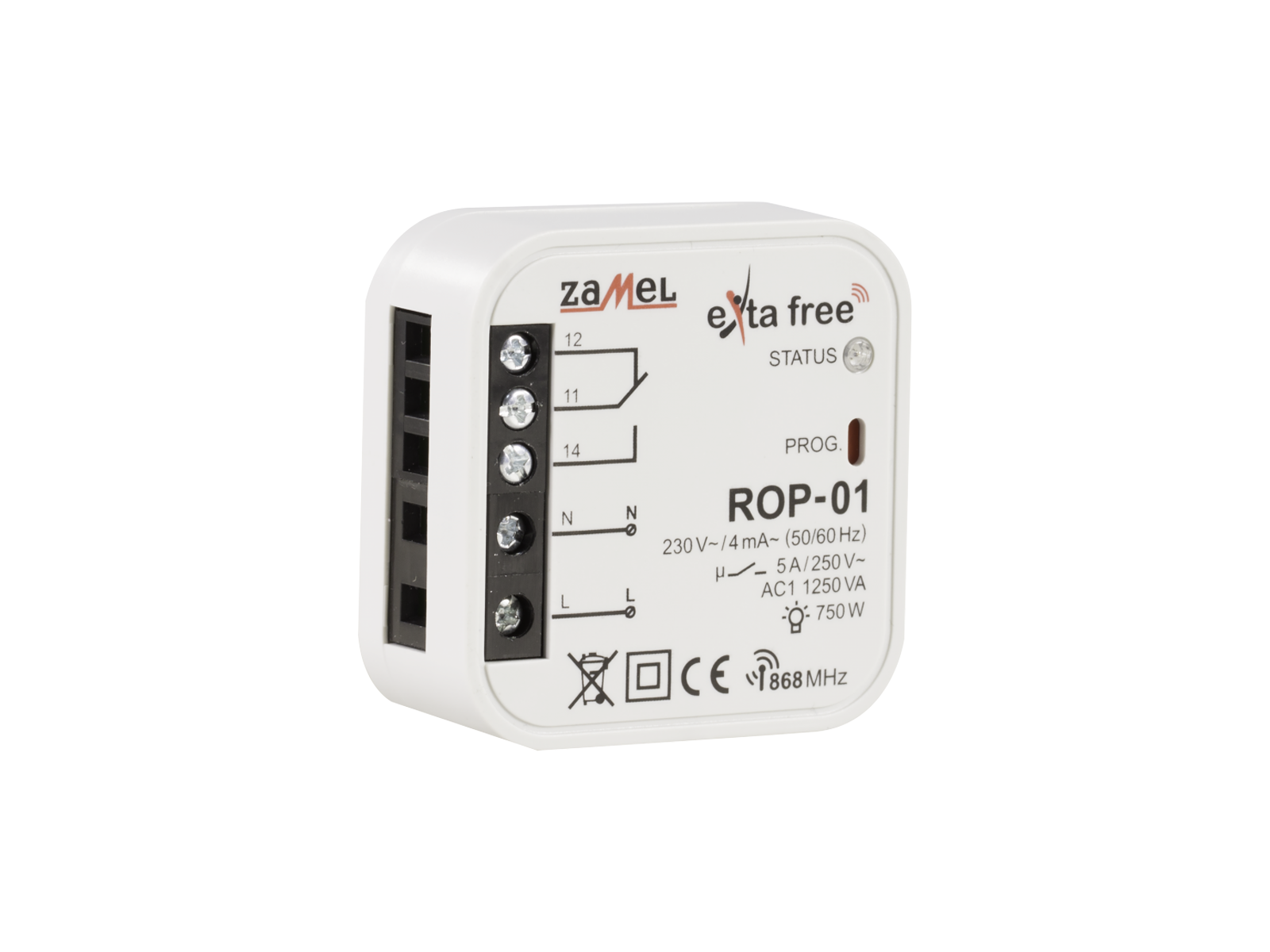Rádiový přijímač ROP-01 jednokanálový do krabice