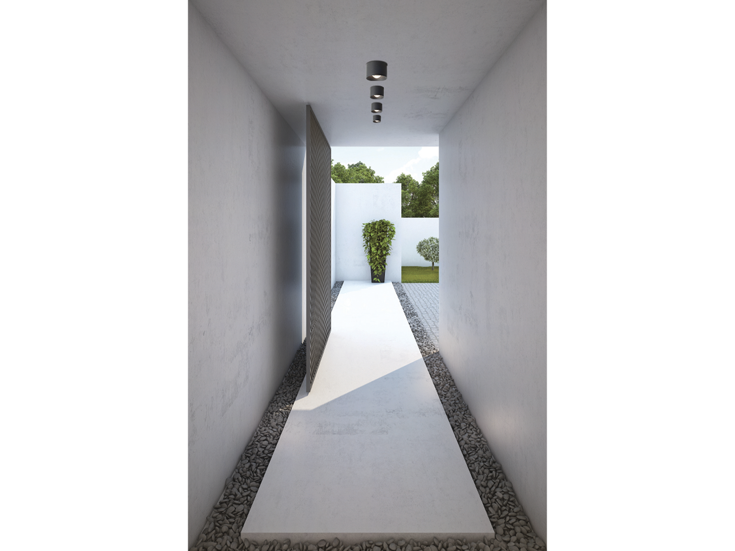 Stropní LED svítidlo černé, 12W, 3000K, ø8cm