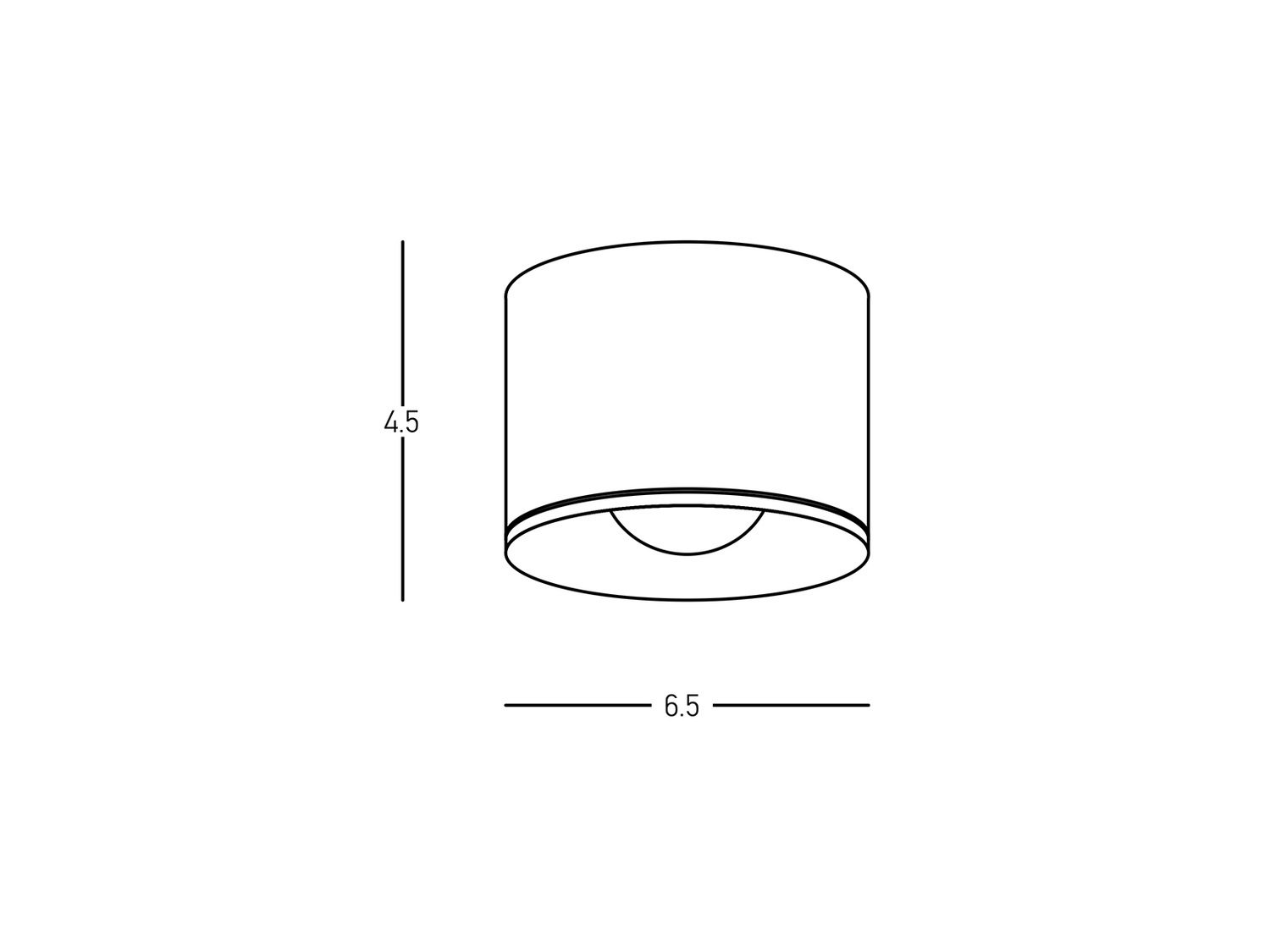 Stropní LED svítidlo černé, 8W, 3000K, ø6,5cm