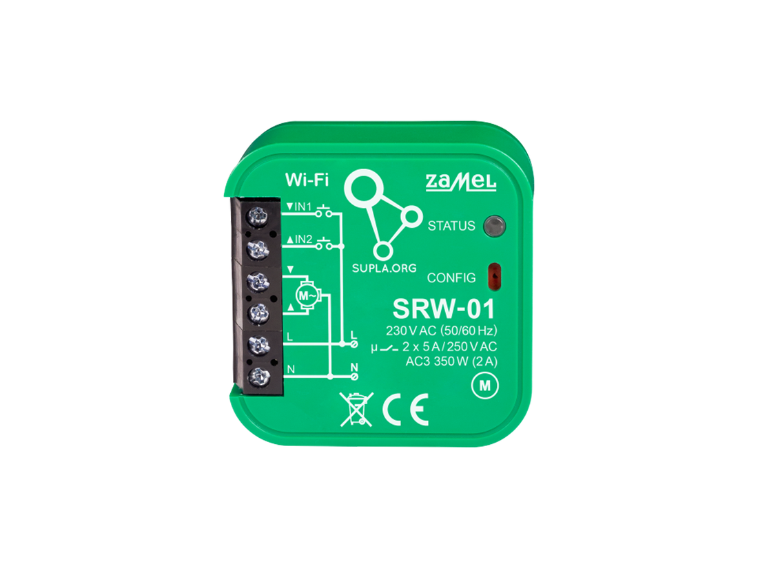 Wi-Fi ovládač rolet Supla SRW-01 do krabice