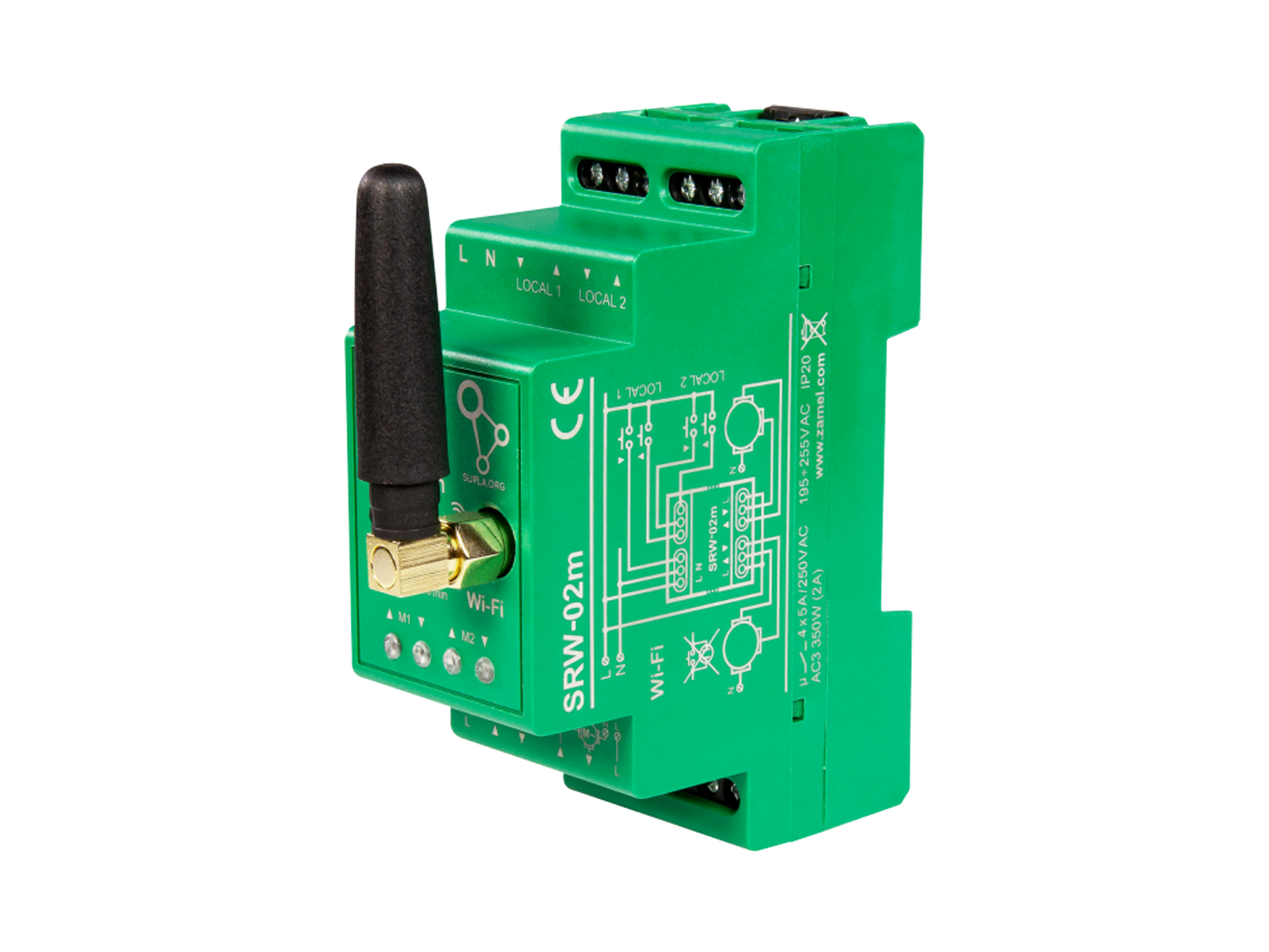 Wi-Fi ovládač rolet Supla SRW-02M 2-modulový