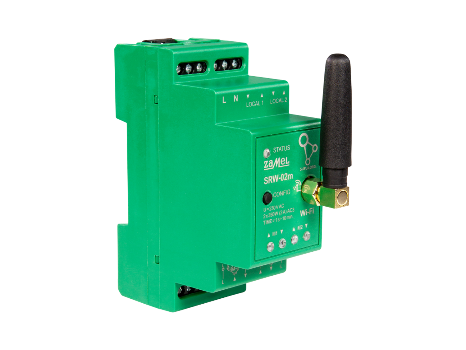 Wi-Fi ovládač rolet Supla SRW-02M 2-modulový