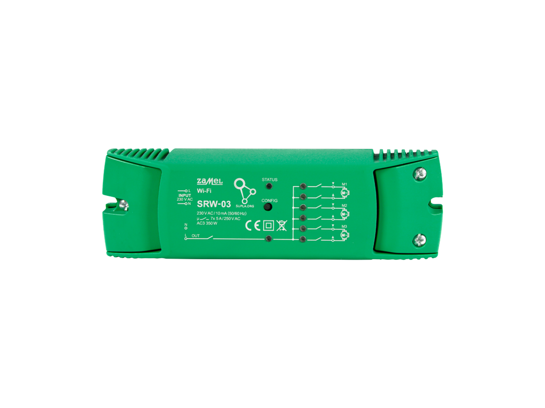 Wi-Fi ovládač rolet Supla SRW-03, 3 rolety + 1 kanál
