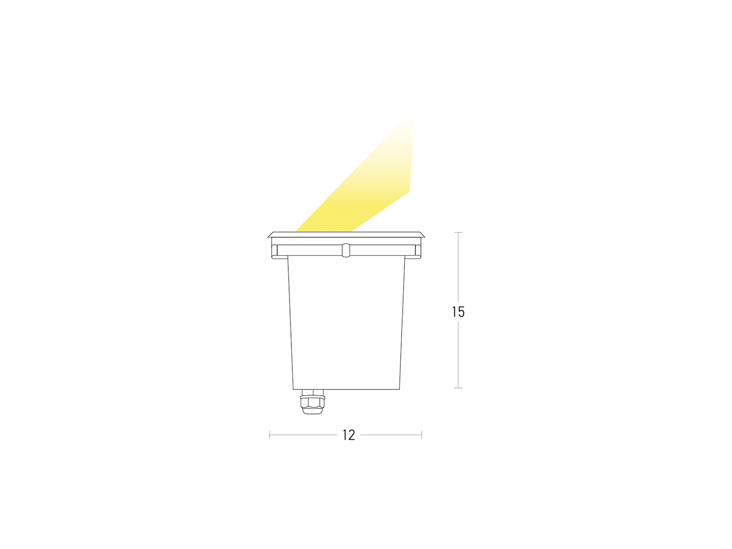 Pochozí LED svítidlo nerezová ocel, 8W, 3000K, ø12cm