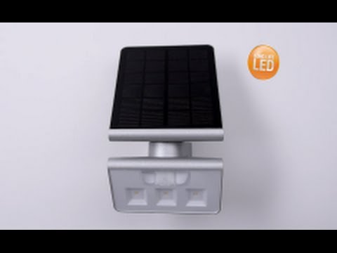 Stojací solární senzorový LED reflektor XSolar GL-S stříbrný, 1,2W, 4000K