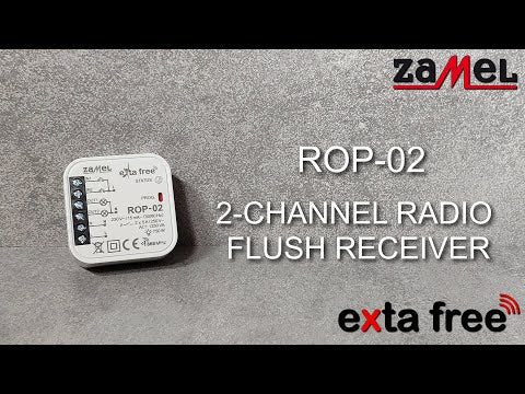 Rádiový přijímač ROP-02, 2-kanálový do krabice